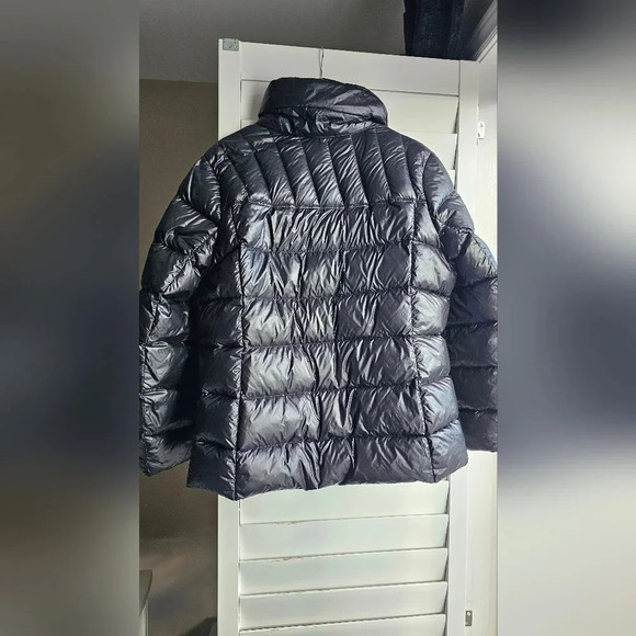 BCBG Ultra Light Down Filled Jacket Warm Winter Gloss  Black Packable size XL - Picture 10 of 10
